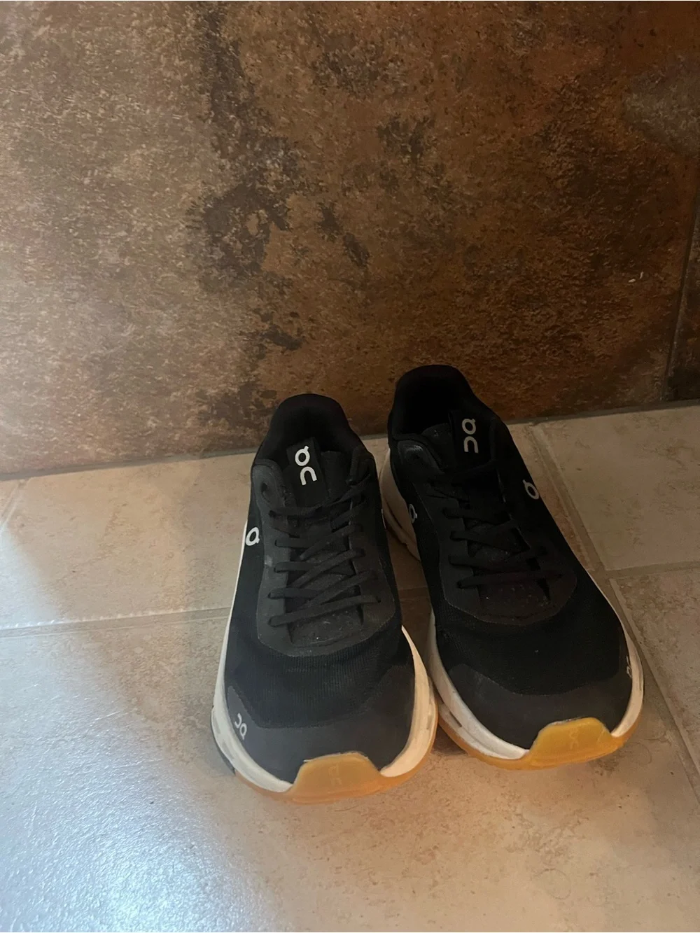 On Cloudtec Black and White Women's Running Sneakers